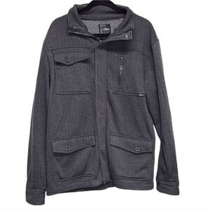 Elixir Sweater Mens Extra Large Gray Full Zip Winter Jacket Front Pockets